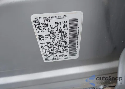 2014 Nissan Rogue Select S from USA, damaged, VIN JN8AS5MT5EW606189